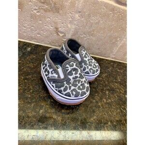Vans Toddler Snow Leopard Slip On Sneakers Size 2 Like New